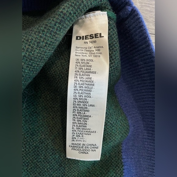 DIESEL kids Kroxi sweater boys large camo size 14 - Picture 8 of 9